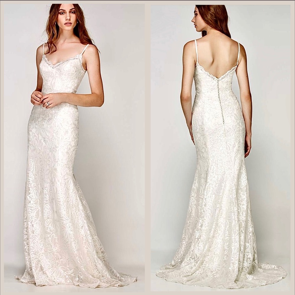 Willowby‎ by Watters Fully Lace Pearl Button Seychelles Wedding Gown/Dress